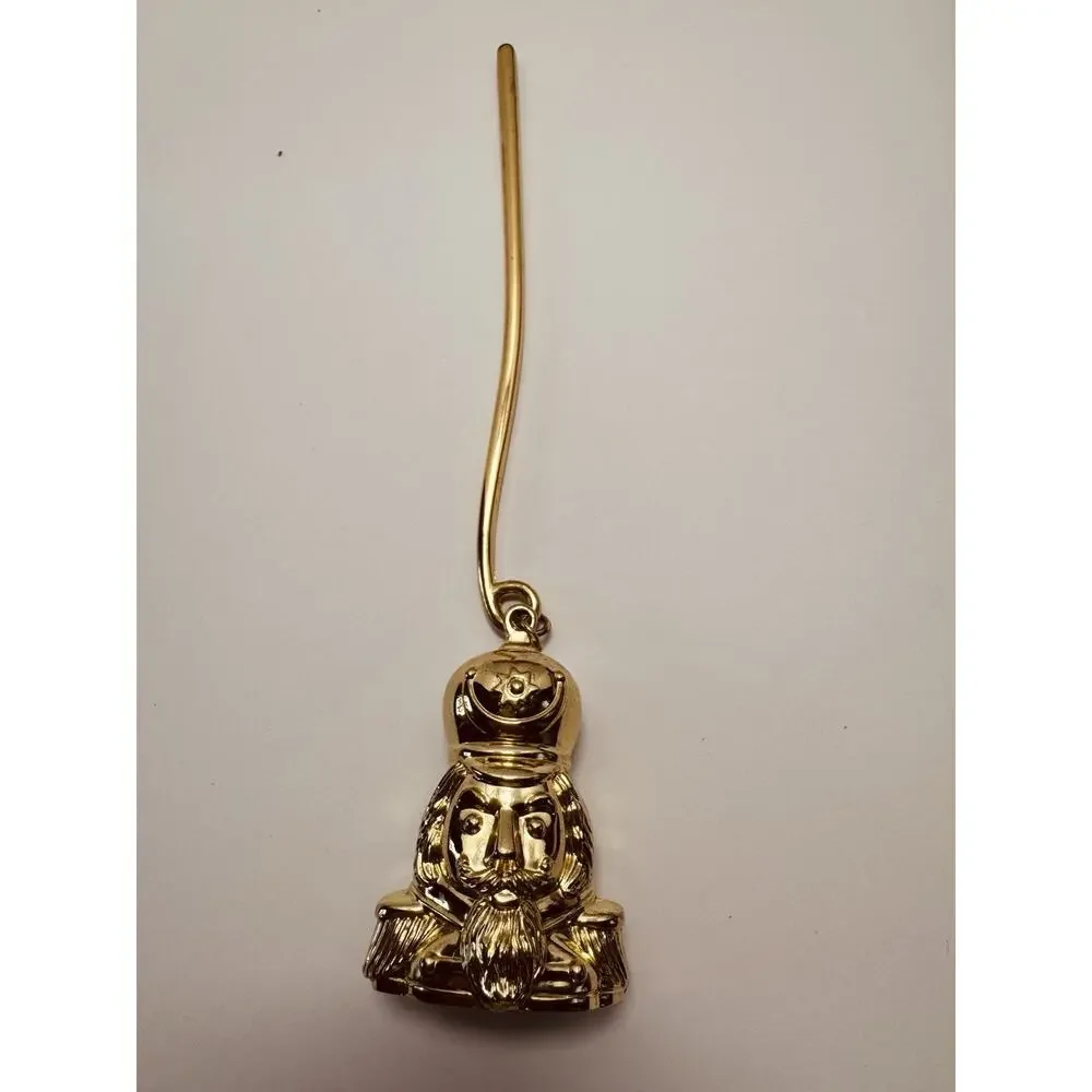 The Bombay Company Godinger Nutcracker Candle Snuffer Gold-Tone Metal Decor